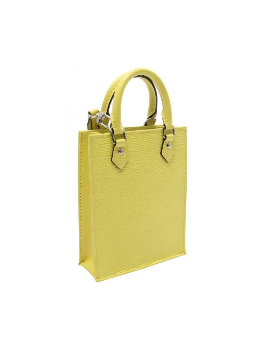 Louis Vuitton Petite Sac Plat 2-Way Jaune Cedra Leather Handbag